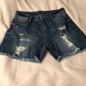 dark denim shorts